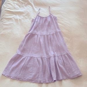 H&M tier maxi dress in lavender color